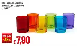 A&O Conf. 6 bicchieri acqua marrakech cl. 26 colori assortiti offerta