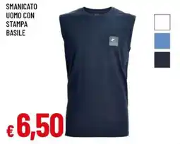 A&O Smanicato uomo con stampa basile offerta