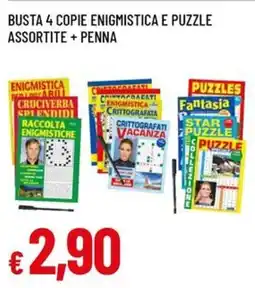 A&O Busta 4 copie enigmistica e puzzle assortite + penna offerta
