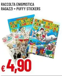 Raccolta enigmistica ragazzi + puffy stickers