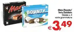 Deco Supermercati Mars/Bounty/ Twix/Snickers Gelato x 4 varie grammature offerta