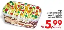 Deco Supermercati Sigel Gelato artigianale I sapuriti vaschetta vari gusti offerta