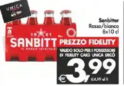 Deco Supermercati Sanbitter Rosso/bianco offerta