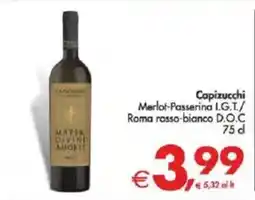 Deco Supermercati Capizucchi Merlot-Passerina I.G.I./ Roma rosso-bianco D.O.C offerta