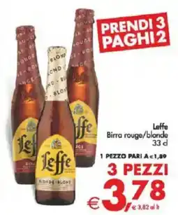 Deco Supermercati Leffe Leffe Birra rouge/blonde offerta