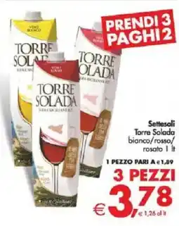 Deco Supermercati Settesoli Torre Solada bianco/rosso rosato offerta