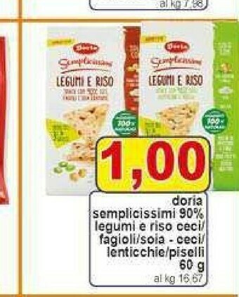 Pewex Semplicissimi legumi e riso ceci lenticchie piselli 60 g(ml) offerta