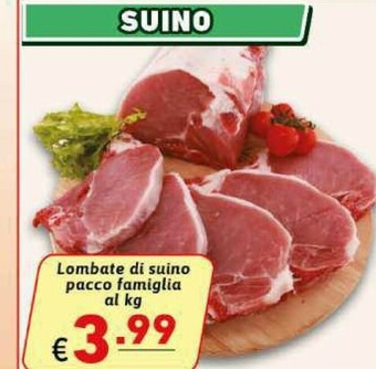 Ipercarni Lombate di suino pacco famiglia offerta