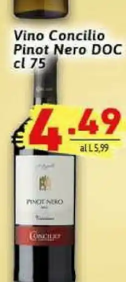 Ipercarni Vino pinot nero doc 750 ml offerta