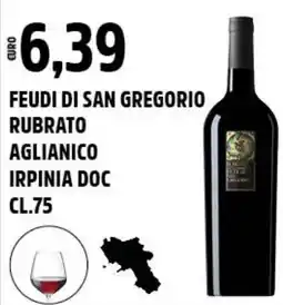 Big Food Feudi di san gregorio rubrato aglianico irpinia DOC offerta