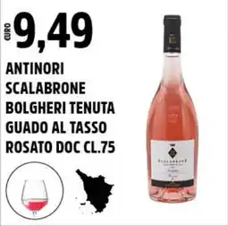 Big Food Antinori scalabrone bolgheri tenuta guado al tasso rosato DOC offerta
