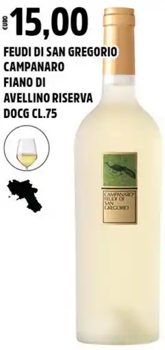 Big Food Feudi di san gregorio campanaro fiano di avellino riserva DOCG offerta