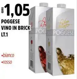 Big Food Poggese vino in brick offerta