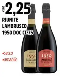 Big Food Riunite lambrusco 1950 DOC offerta