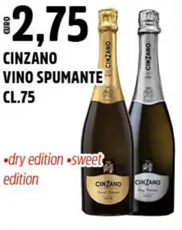 Big Food Cinzano vino spumante offerta