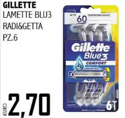 Big Food Gillette lamette blu3 radi&getta offerta