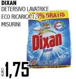 Big Food Dixan detersivo lavatrice eco ricarica misurini offerta