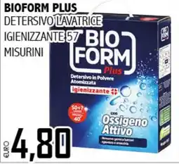 Big Food Bioform plus detersivo lavatrice igienizzante 57 bio form misurini offerta