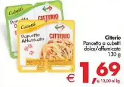 Deco Supermercati Citterio Pancetta a cubetti dolce/affumicata offerta