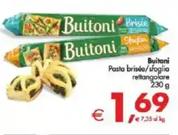 Deco Supermercati Buitoni Pasta brisée/sfoglia rettangolare offerta