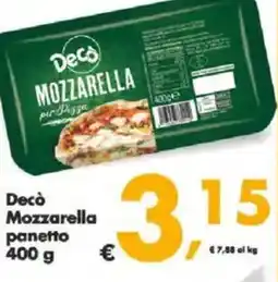 Deco Supermercati Decò Mozzarella panetto offerta
