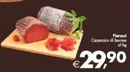 Deco Supermercati Fiorucci Carpaccio di bovino offerta