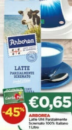 Crai Latte parzialmente scremato offerta