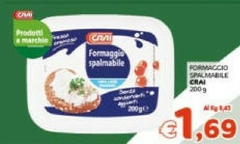 Crai Formaggio spalmabile offerta