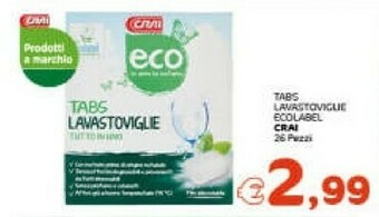 Crai Detersivo lavastoviglie offerta