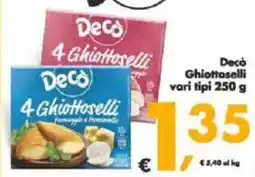 Deco Supermercati Decò Ghiottoselli vari tipi offerta