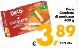 Deco Supermercati Decò Cotolette di merluzzo offerta