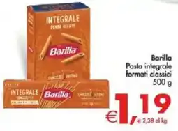 Deco Supermercati Barilla Pasta integrale formati classici offerta