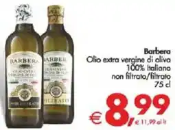 Deco Supermercati Barbera Olio extra vergine di oliva 100% Italiano non filtrato/filtrato offerta