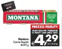Deco Supermercati Montana Carne lessata offerta