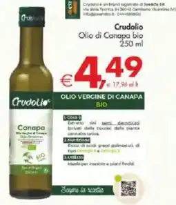 Deco Supermercati Crudolio Olio di Canapa bio offerta