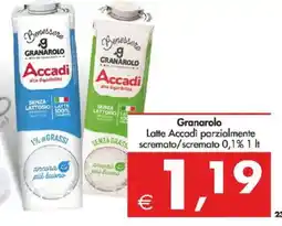 Deco Supermercati Granarolo Latte Accadi parzialmente scremato/scremato 0,1% offerta