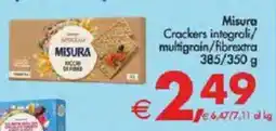 Deco Supermercati Misura Crackers integrali/ multigrain/fibrextra offerta