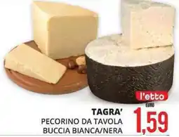 Mazzeo Giocattoli Tagra' pecorino da tavola buccia bianca/nera l'etto offerta