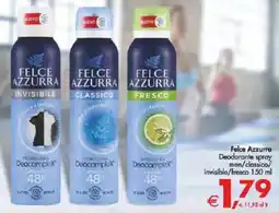 Deco Supermercati Felce Azzurra Deodorante spray, men/classico/ invisible/fresco offerta