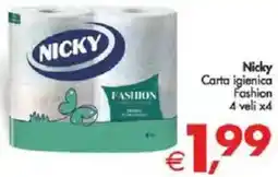 Deco Supermercati Nicky Carta igienica Fashion 4 veli x4 offerta