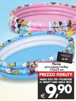 Deco Supermercati Piscing principesse/mickey 122x25 cm offerta