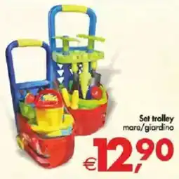 Deco Supermercati Set trolley mare/giardino offerta