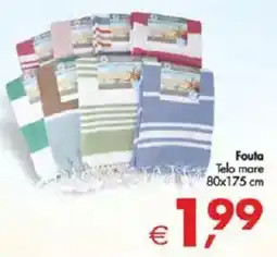 Deco Supermercati Fouta Telo mare 80x175 cm offerta
