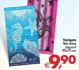 Deco Supermercati Navigare Telo mare jaquard 90x70 cm offerta