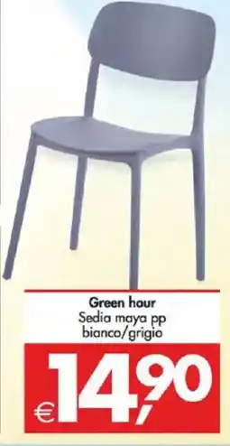 Deco Supermercati Green hour Sedia maya pp bianco/grigio offerta