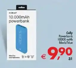 Deco Supermercati Celly Powerbank 10000 mAh black/blue offerta