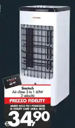 Deco Supermercati Sinotech Air clima 3 in 1 60W 3 velocità offerta
