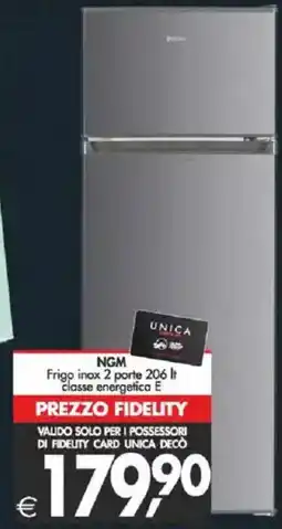 Deco Supermercati NGM Frigo inox 2 porte classe energetica E offerta