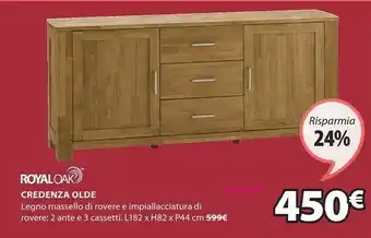 JYSK Credenza olde 2 ante 3 cassetti offerta