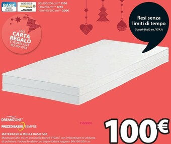 JYSK Materasso a molle basic s30 offerta